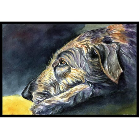 Carolines Treasures Irish Wolfhound Sleeper Indoor and Outdoor Mat- 18 x 27 in. 7353MAT